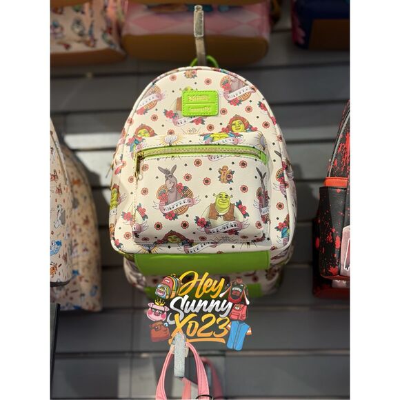 Loungefly Shrek Tattoo Art Floral Mini Backpack